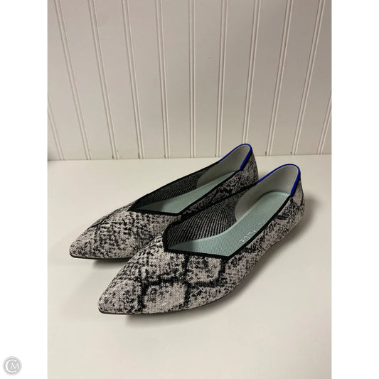 Shoes Flats By Rothys In Black & White, Size: 10.5