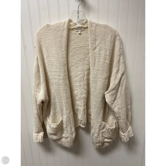 Sweater Cardigan By Miracle In Cream, Size: M