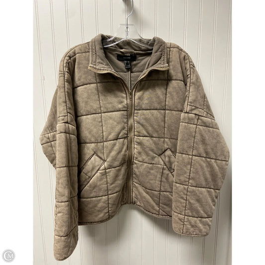 Jacket Puffer & Quilted By Forever 21 In Taupe, Size: Xsp