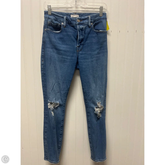 Jeans Skinny By Good American In Blue Denim, Size: 4