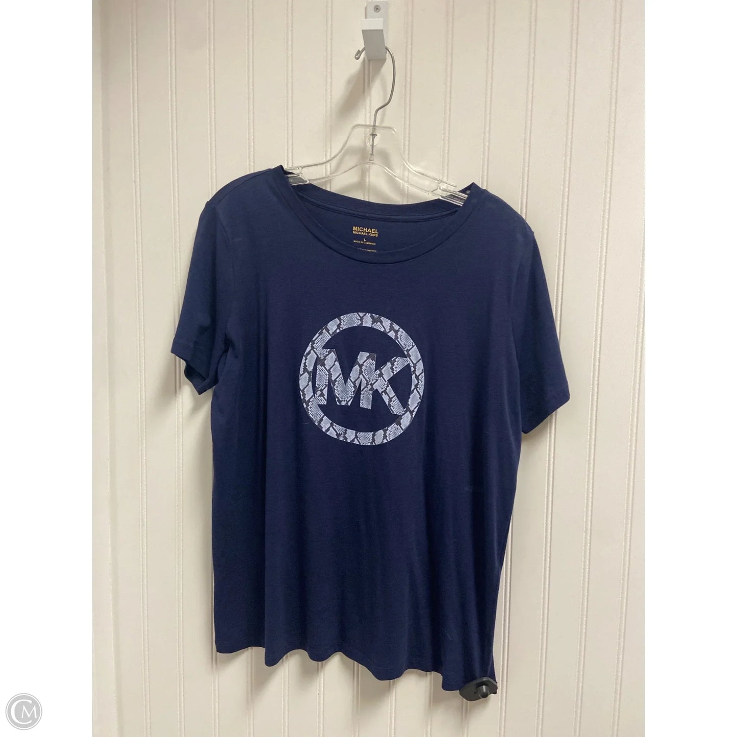 Top Short Sleeve By Michael By Michael Kors In Navy, Size: L