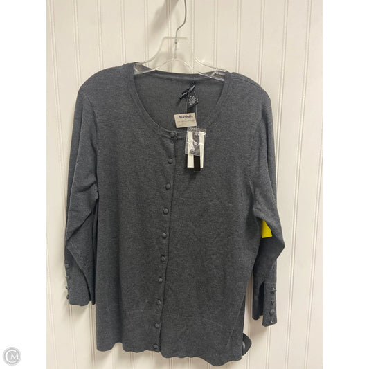 Sweater Cardigan By Clothes Mentor In Grey, Size: Xl