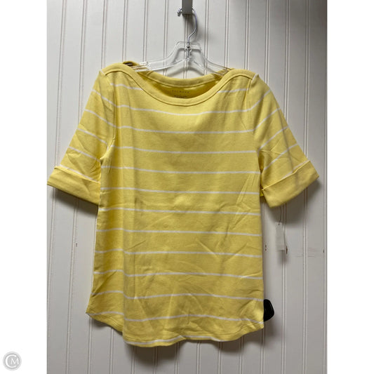 Top Short Sleeve By Talbots In Striped Pattern, Size: L