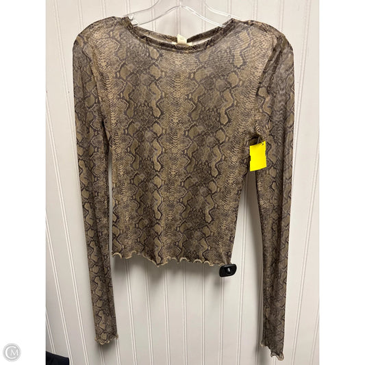 Top Long Sleeve By Ana In Snakeskin Print, Size: Xs