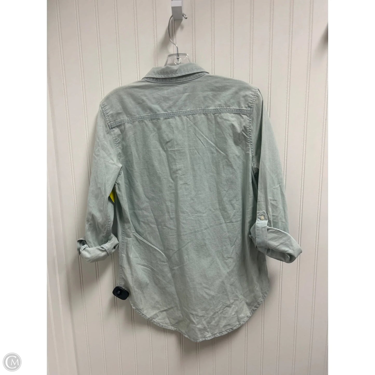 Top Long Sleeve By Lauren By Ralph Lauren In Blue Denim, Size: M
