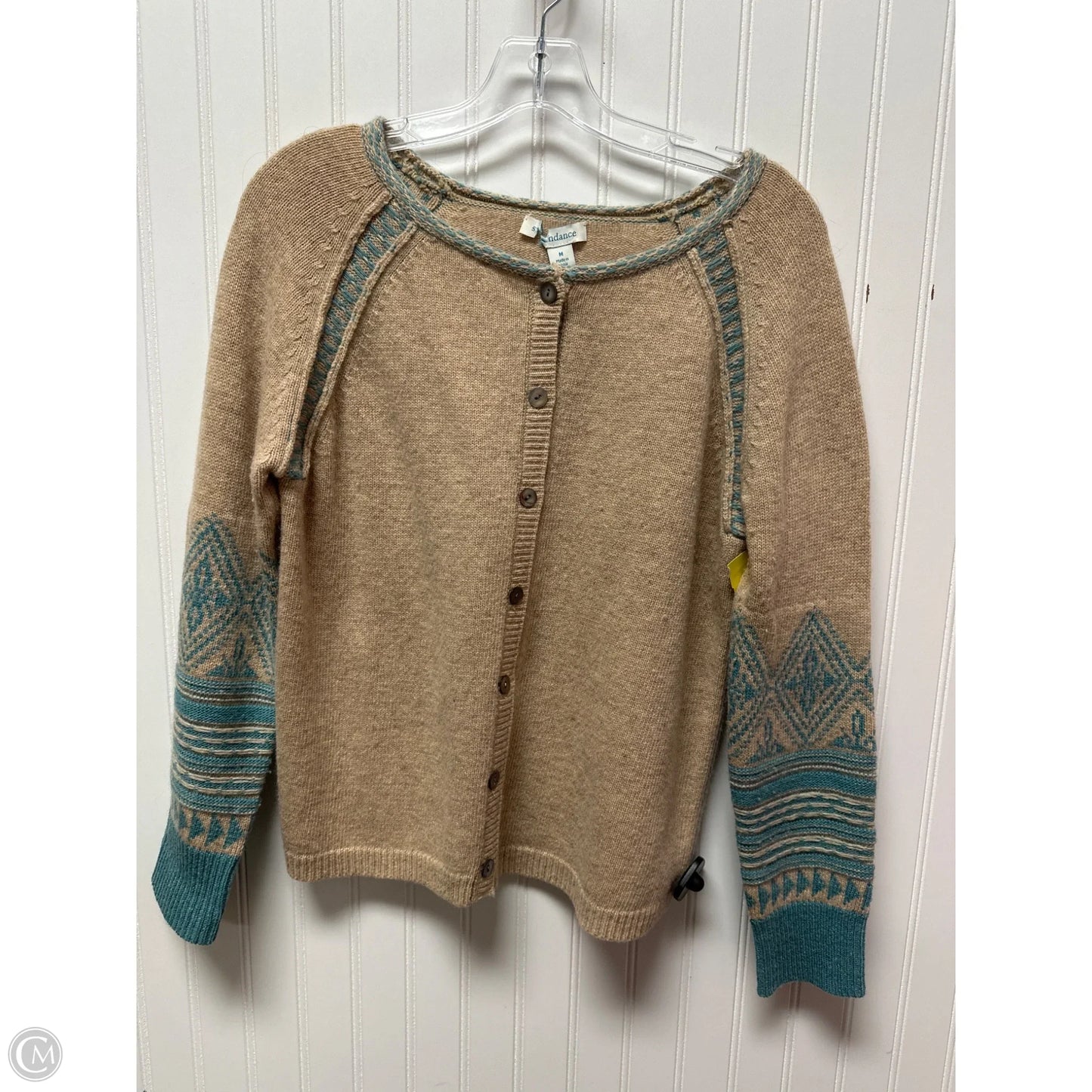 Sweater Cardigan By Sundance In Blue & Brown, Size: M
