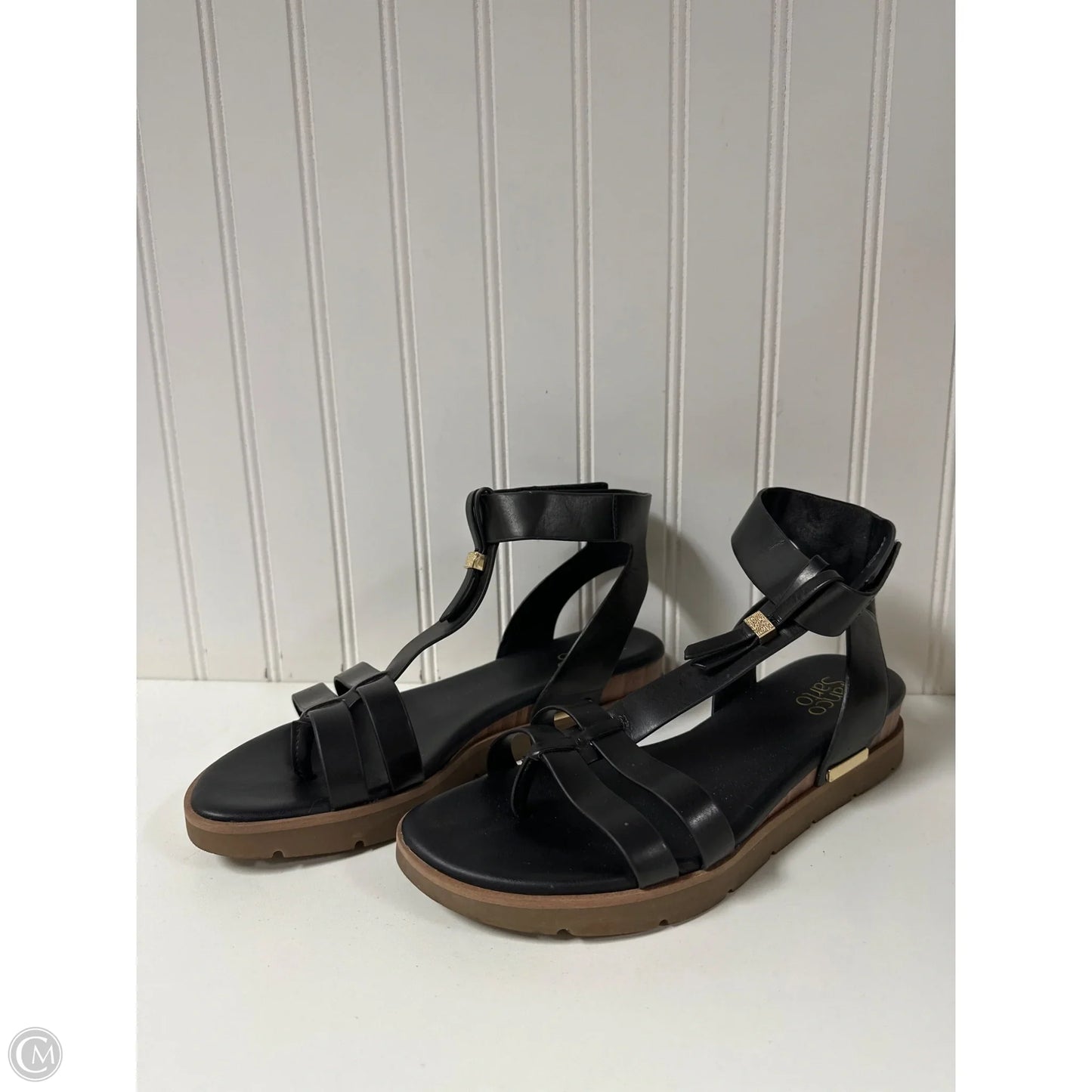 Sandals Flats By Franco Sarto In Black, Size: 8.5