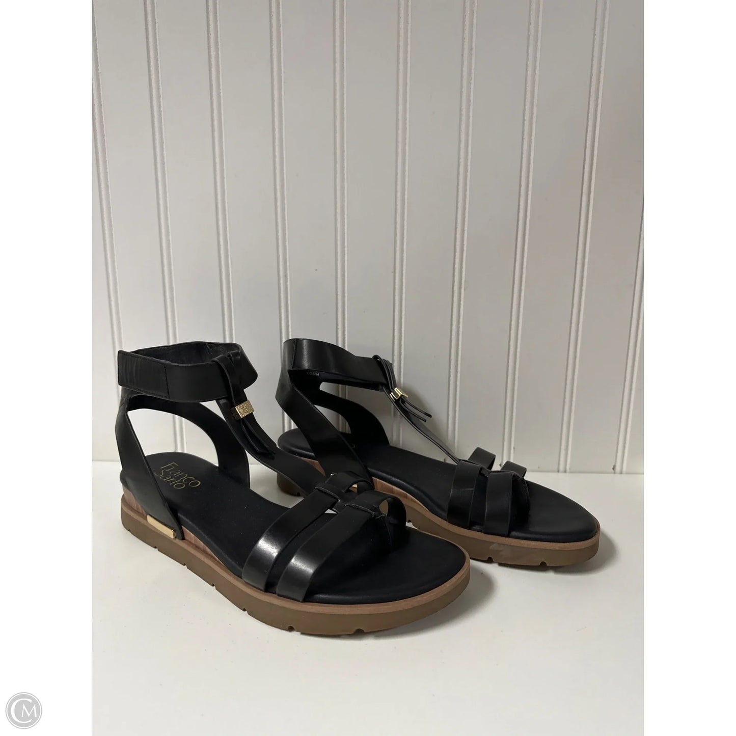Sandals Flats By Franco Sarto In Black, Size: 8.5