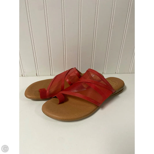 Sandals Flip Flops By Clothes Mentor In Red, Size: 8