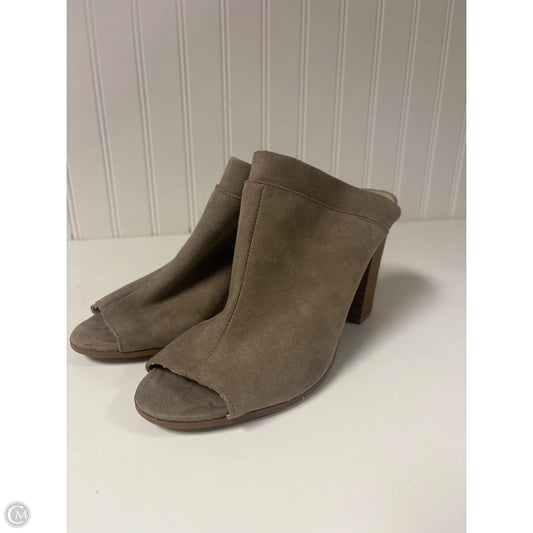 Sandals Heels Block By Madden Girl In Taupe, Size: 8.5