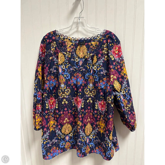 Top Long Sleeve By Talbots In Floral Print, Size: 2x