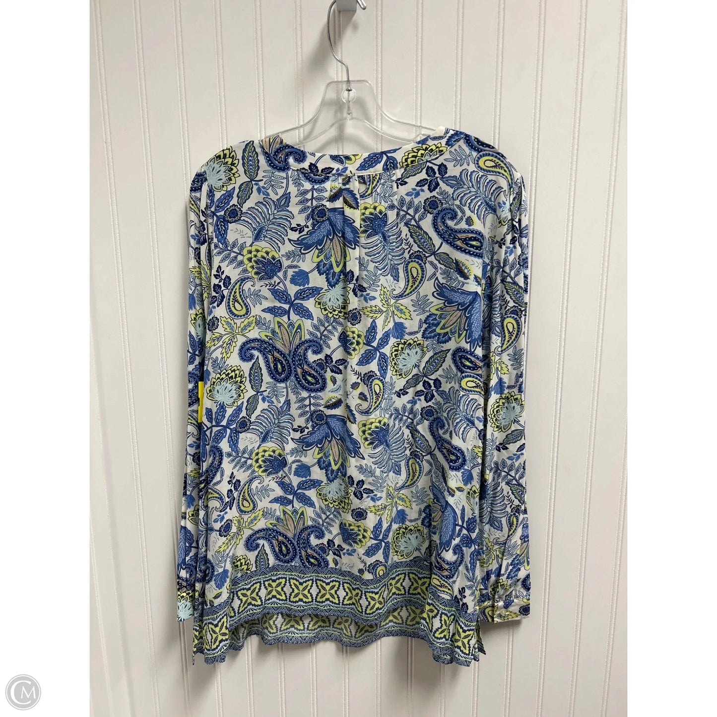 Top Long Sleeve By Talbots In Paisley Print, Size: 1x