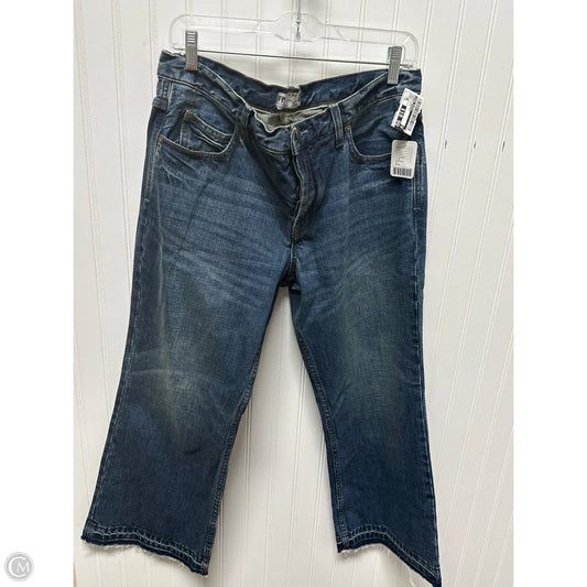 Jeans Cropped By Free People In Blue Denim, Size: 12