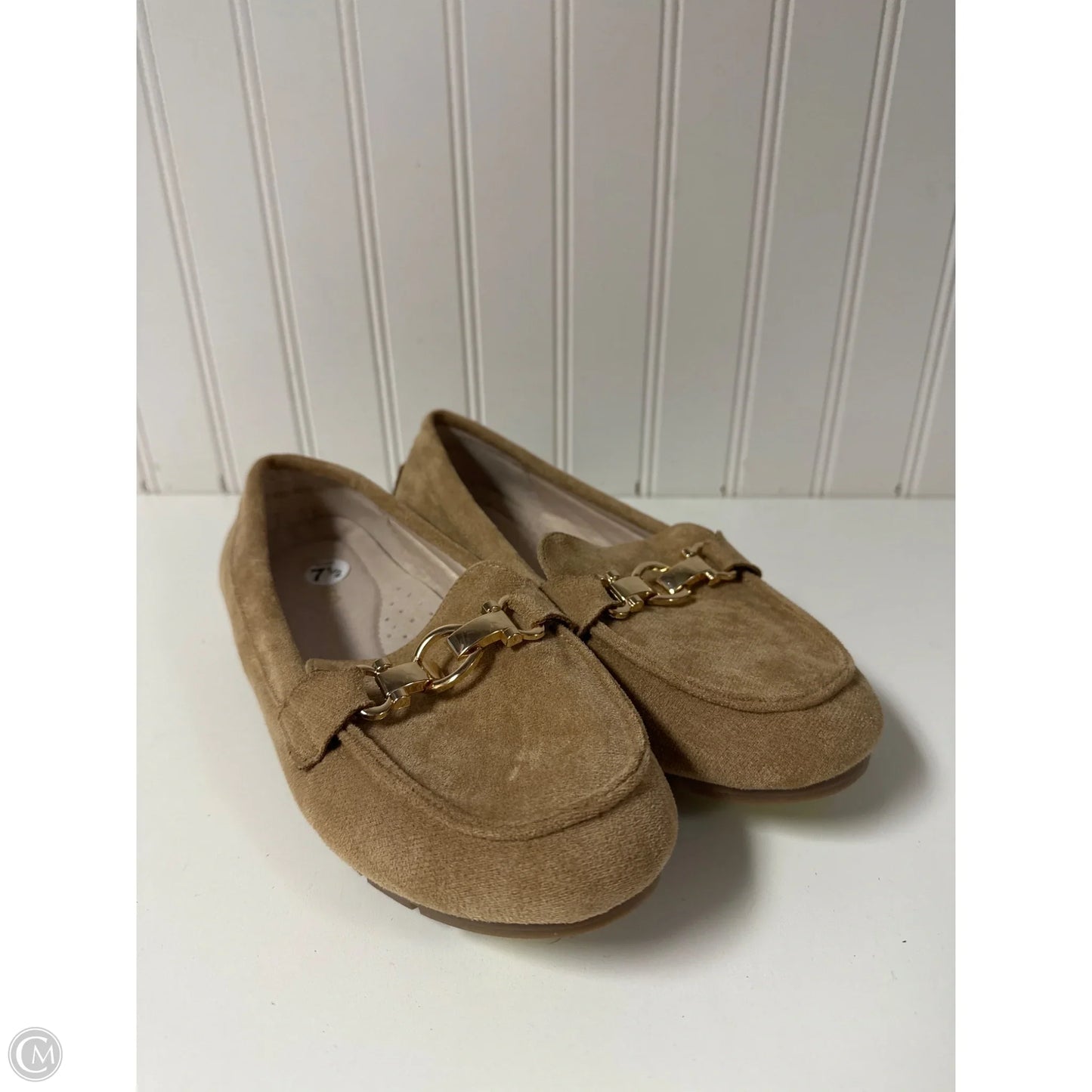 Shoes Flats By Clothes Mentor In Tan, Size: 7.5