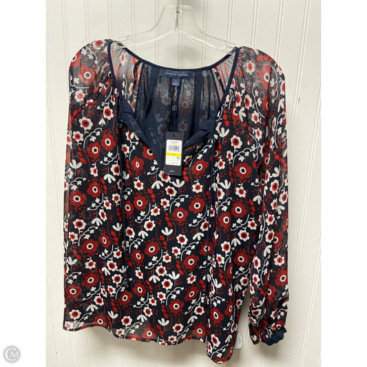 Top Long Sleeve By Tommy Hilfiger In Navy, Size: M