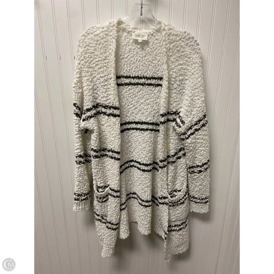 Sweater Cardigan By Sienna Sky In Green & White, Size: L