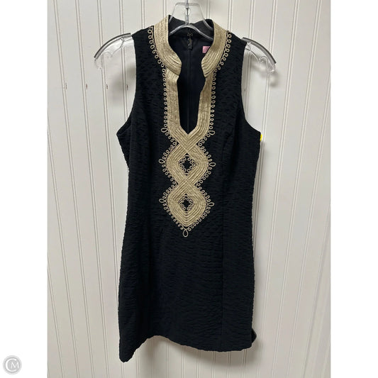 Dress Designer By Lilly Pulitzer In Black & Gold, Size: S