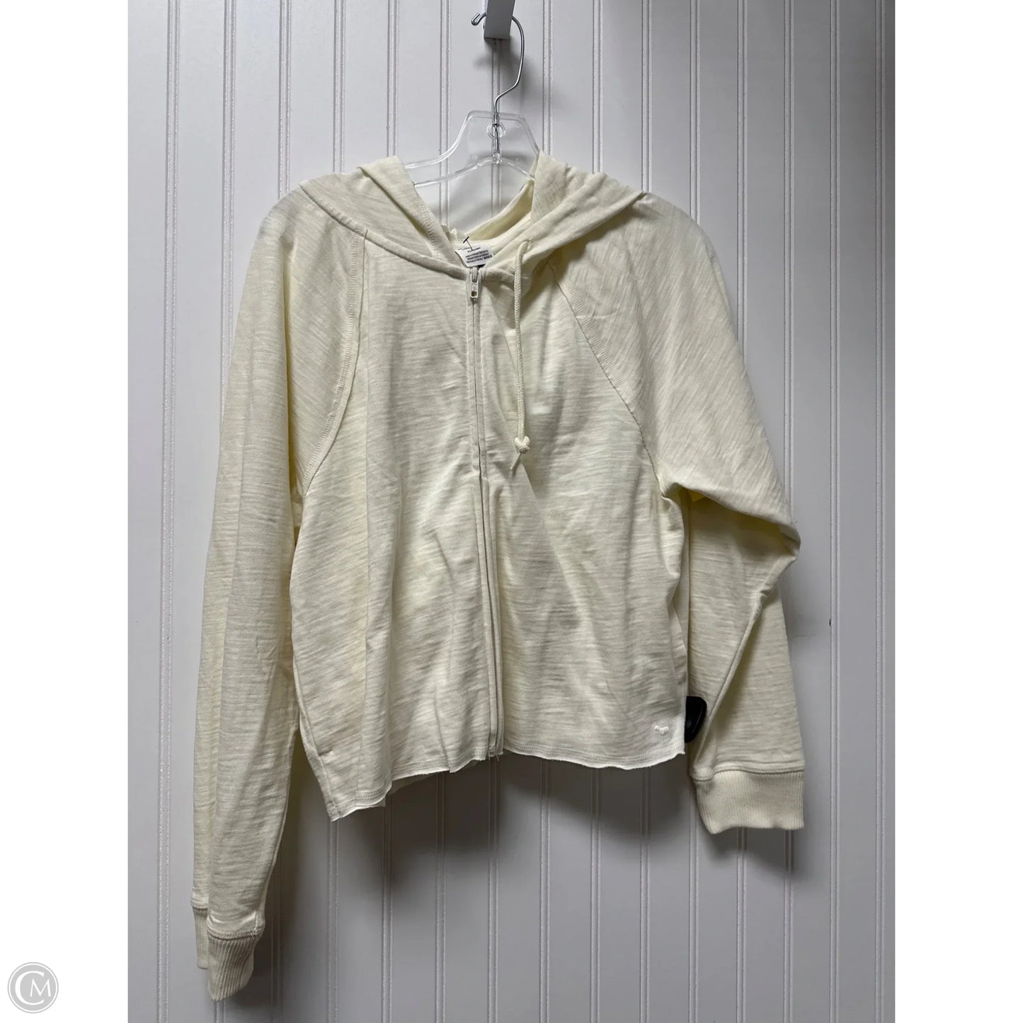Sweatshirt Hoodie By Pink In Cream, Size: M