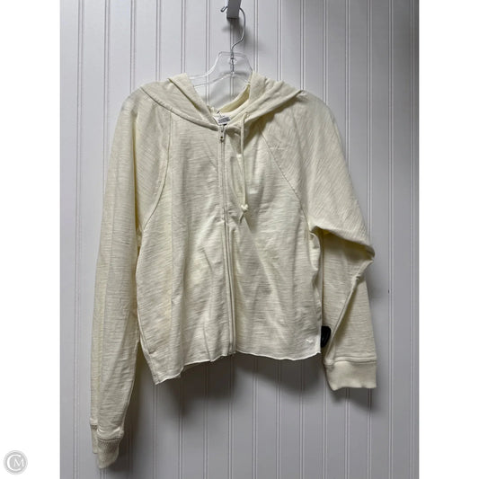 Sweatshirt Hoodie By Pink In Cream, Size: M