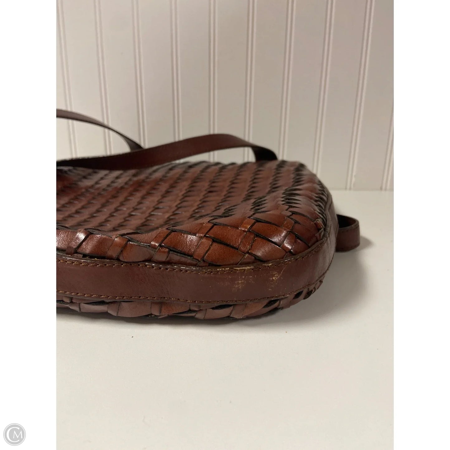 Handbag Leather By Fossil, Size: Large