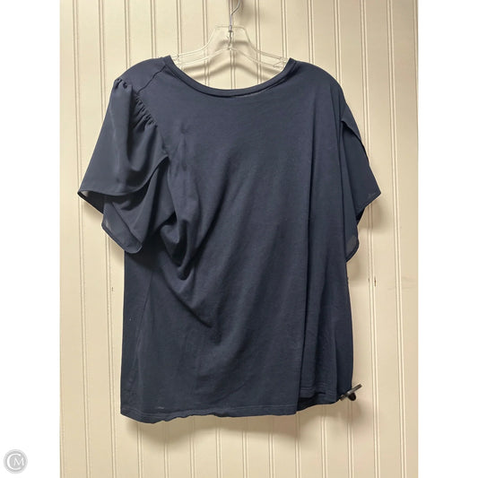 Top Short Sleeve By Michael By Michael Kors In Navy, Size: 1x