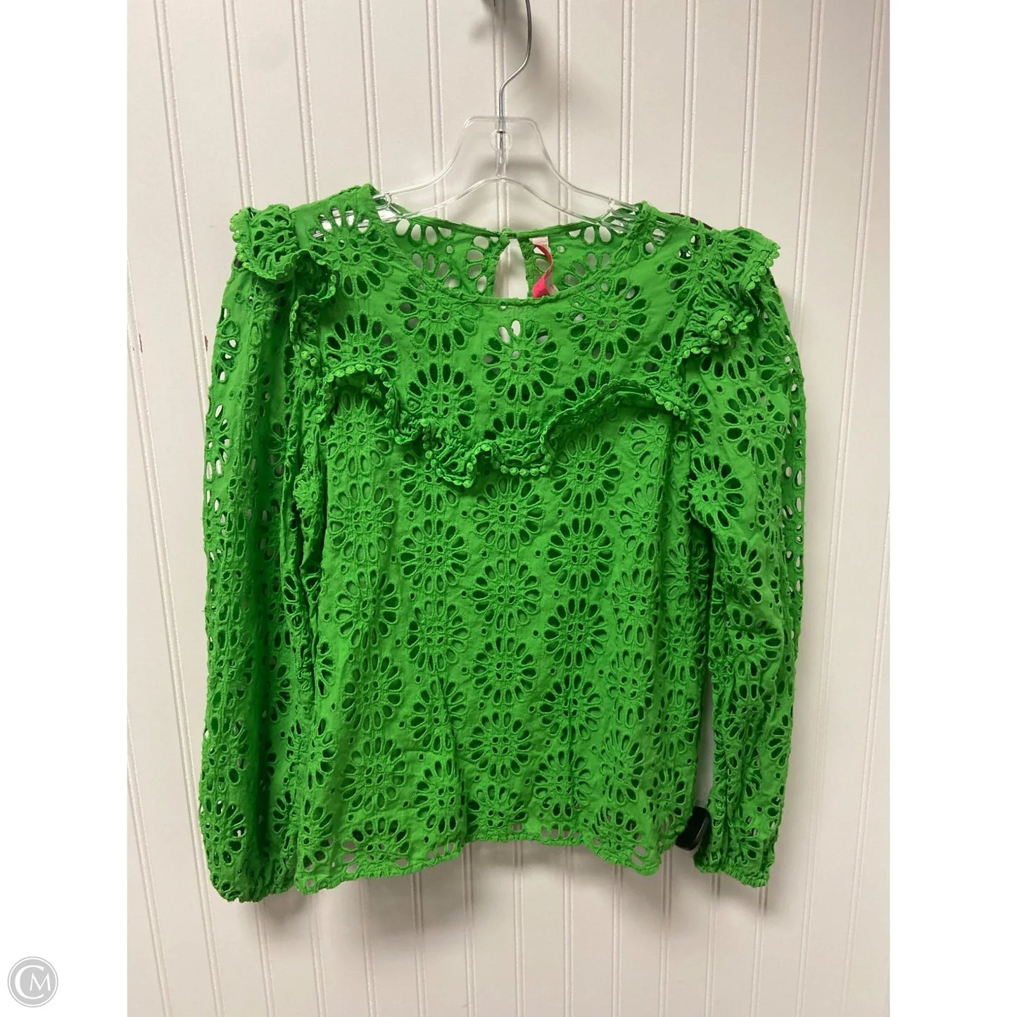 Top Long Sleeve Designer By Lilly Pulitzer In Green, Size: S