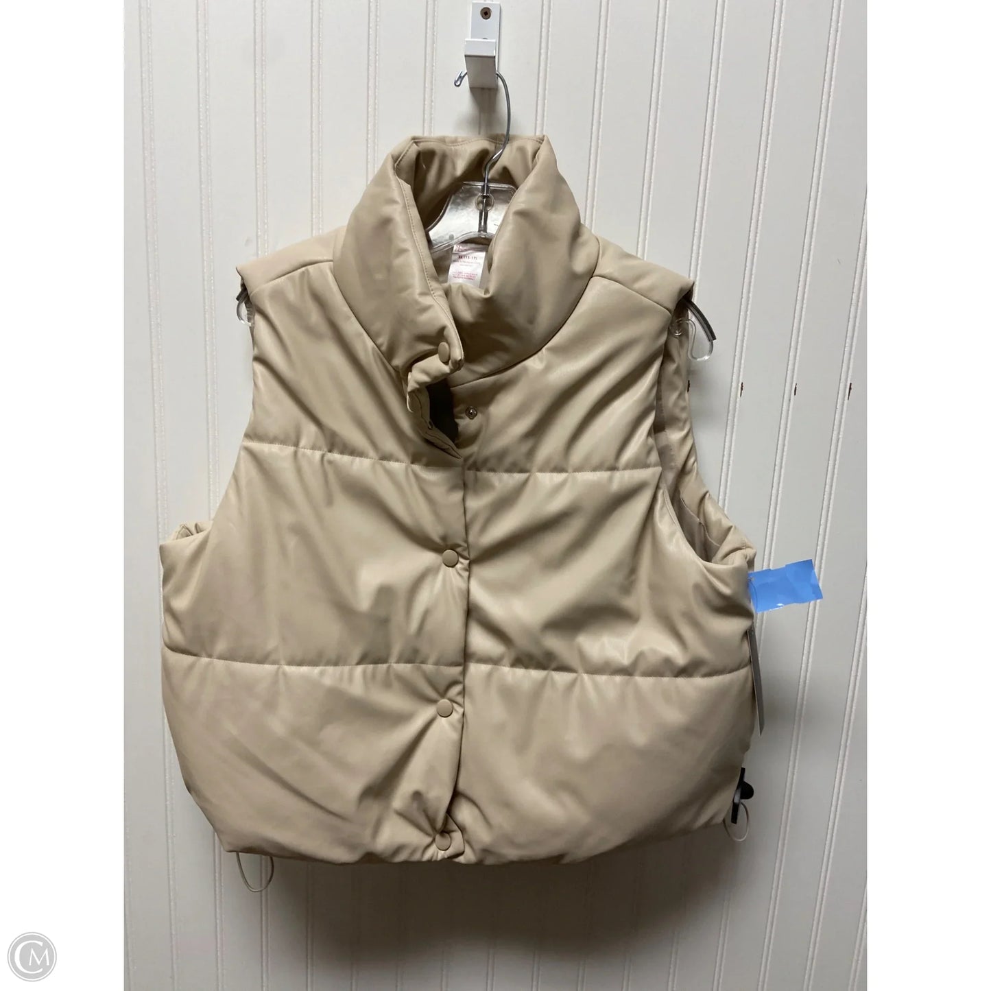 Vest Puffer & Quilted By No Boundaries In Beige, Size: Xl