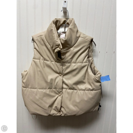 Vest Puffer & Quilted By No Boundaries In Beige, Size: Xl