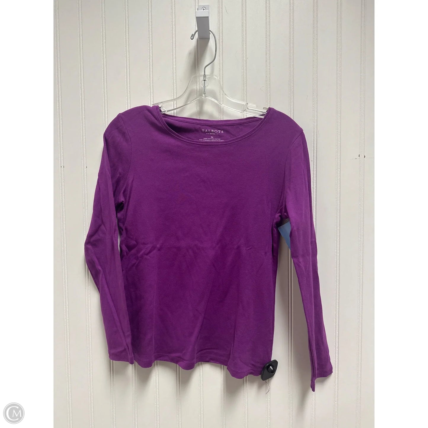 Top Long Sleeve Basic By Talbots In Purple, Size: Sp