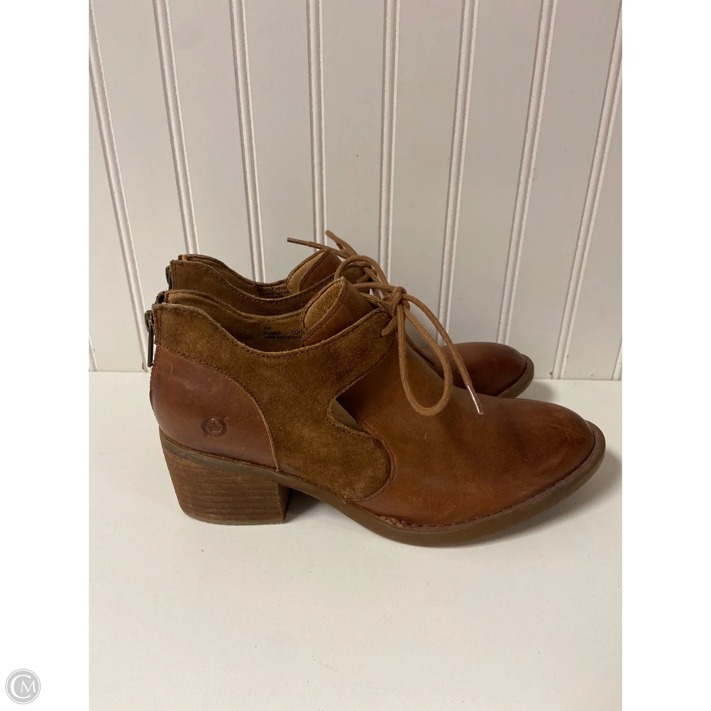 Boots Ankle Heels By Born In Brown, Size: 8