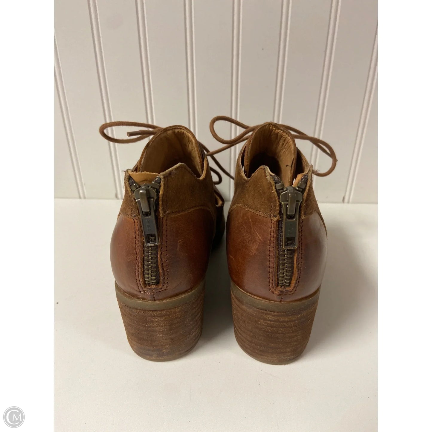 Boots Ankle Heels By Born In Brown, Size: 8