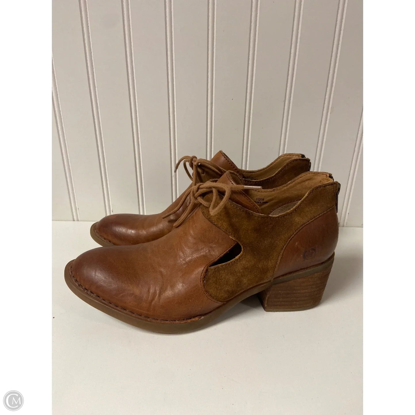 Boots Ankle Heels By Born In Brown, Size: 8