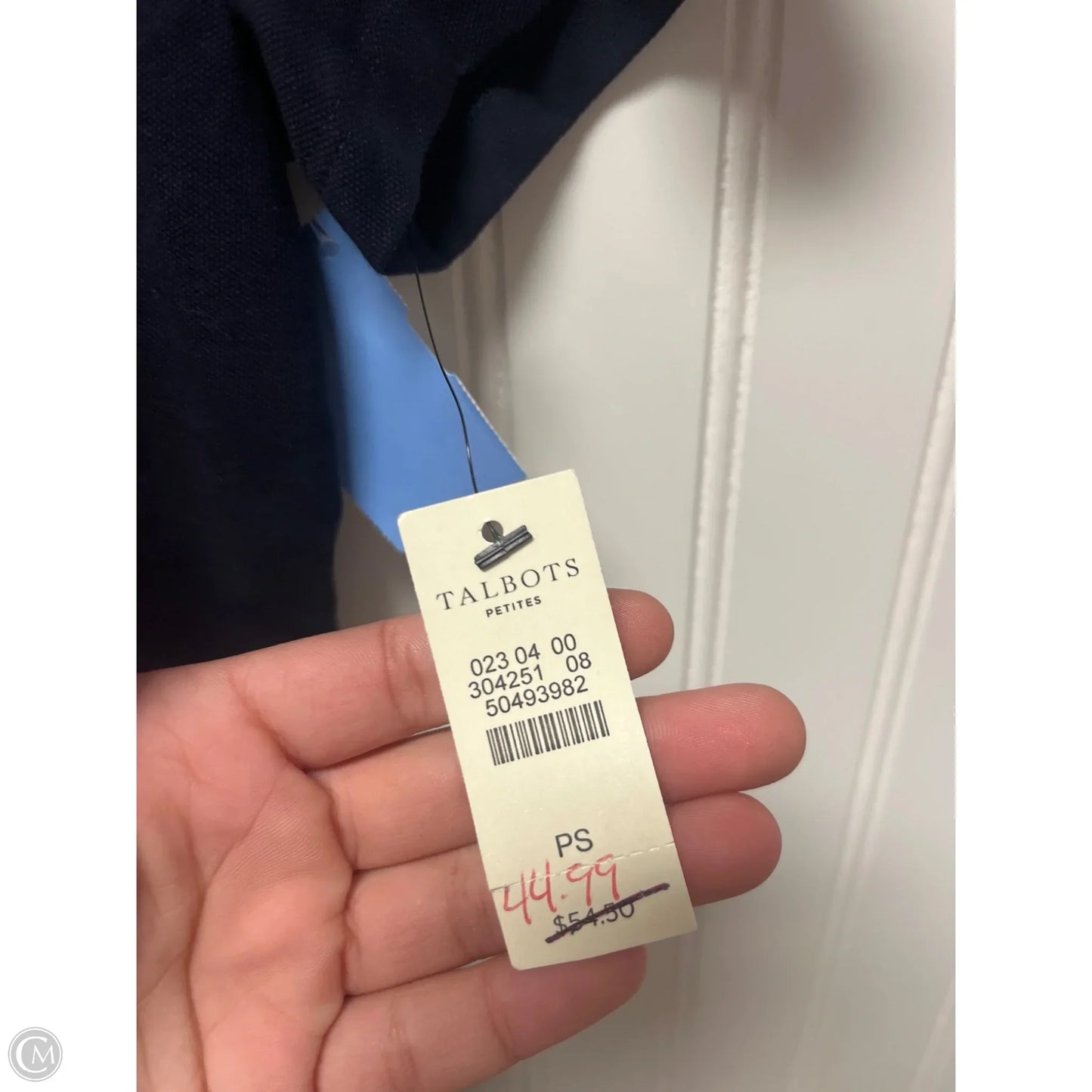 Top Short Sleeve By Talbots In Navy, Size: Sp