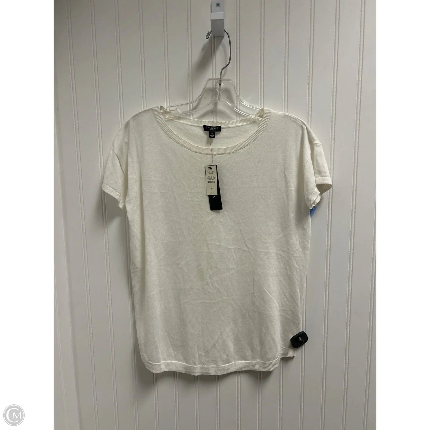 Top Short Sleeve Basic By Talbots In White, Size: Sp