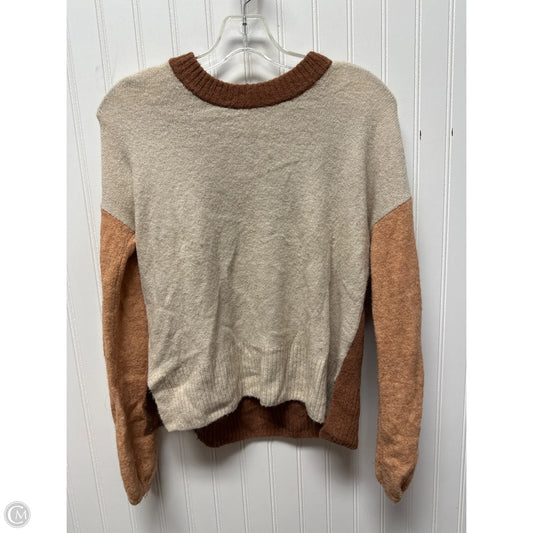 Sweater By Madewell In Cream & Orange, Size: Xs