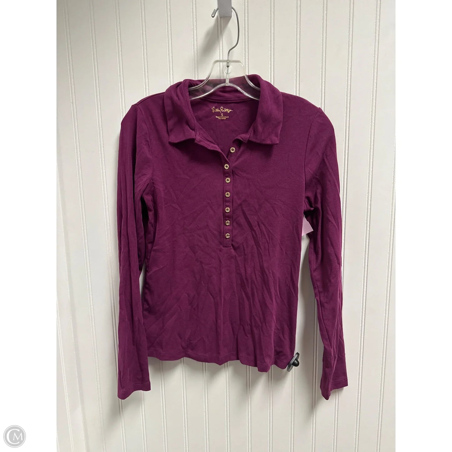 Top Long Sleeve Designer By Lilly Pulitzer In Purple, Size: S