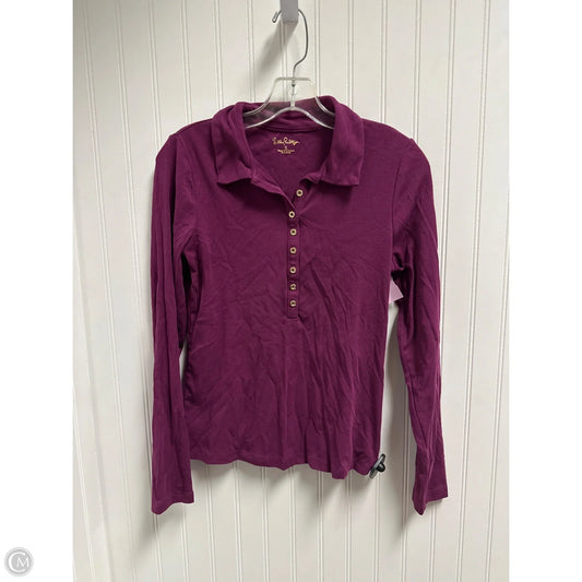Top Long Sleeve Designer By Lilly Pulitzer In Purple, Size: S