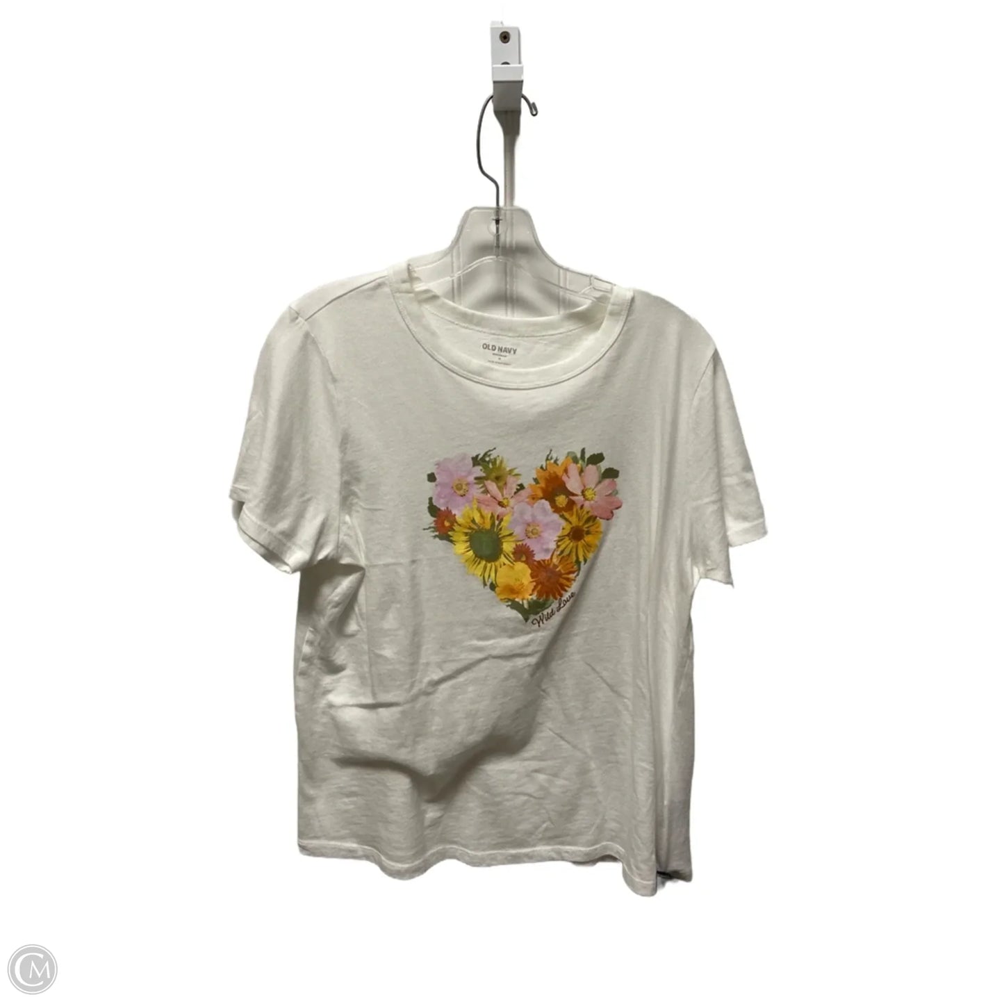 Top Short Sleeve Basic By Old Navy In White, Size: M