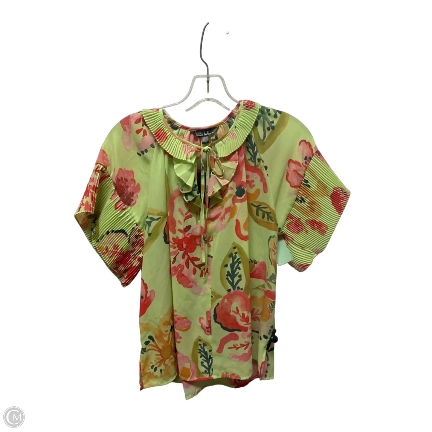 Top Short Sleeve By Nicole Miller In Green, Size: M