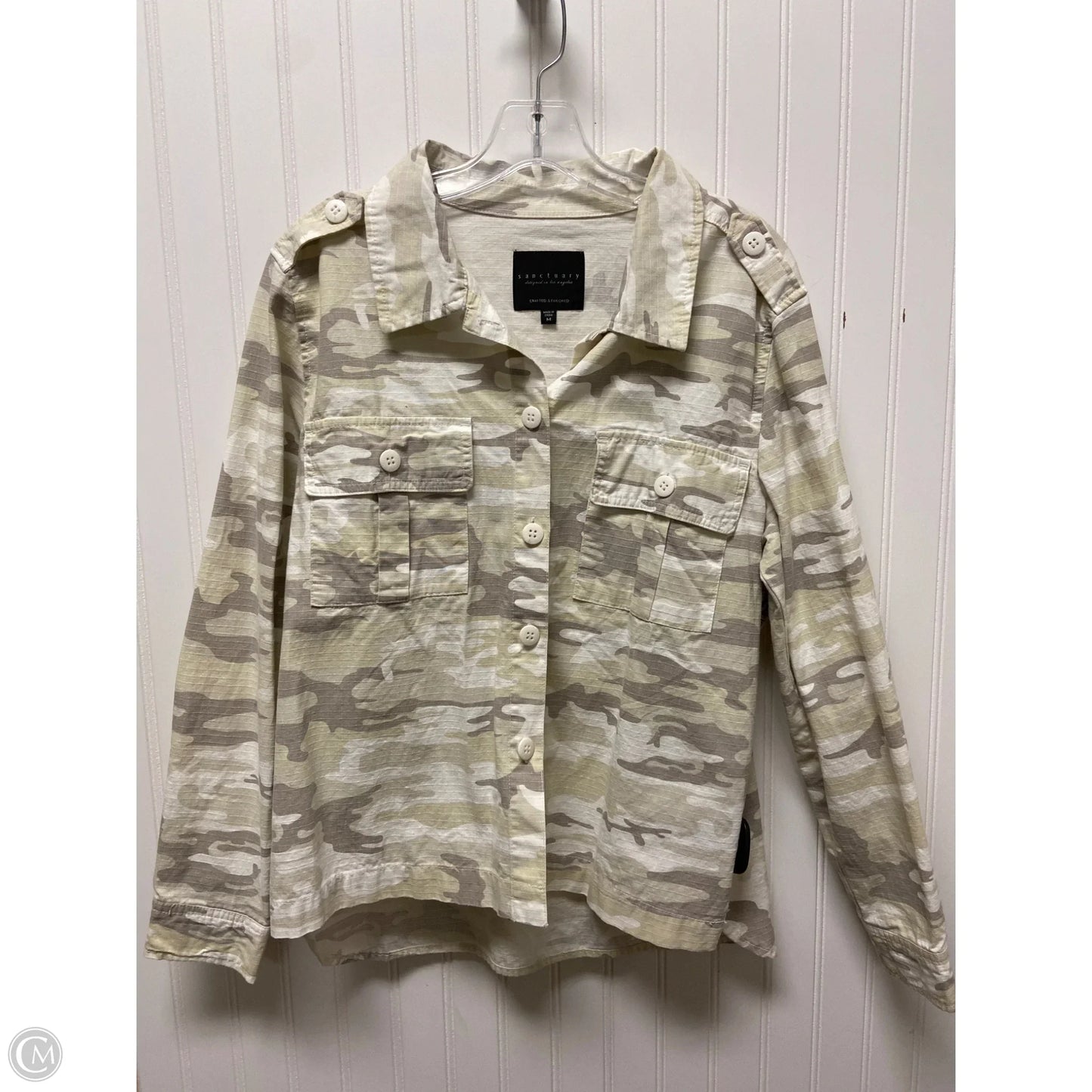 Jacket Shirt By Sanctuary In Camouflage Print, Size: M