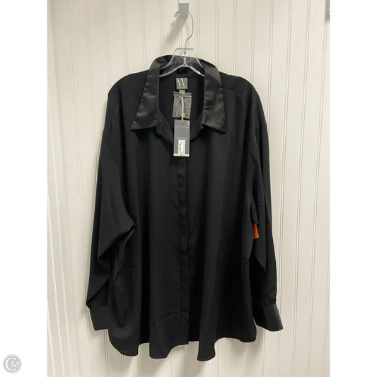 Top Long Sleeve By Worthington In Black, Size: 3x