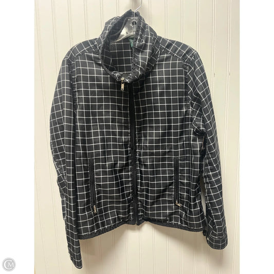 Jacket Windbreaker By Lauren By Ralph Lauren In Blue, Size: L