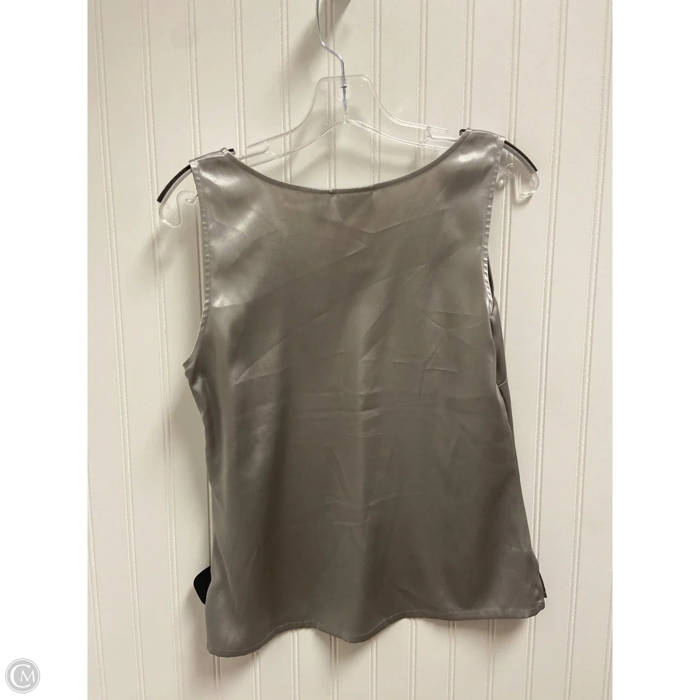Top Sleeveless By Chicos In Silver, Size: M