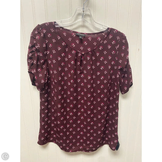 Top Short Sleeve By Talbots In Maroon, Size: Xs