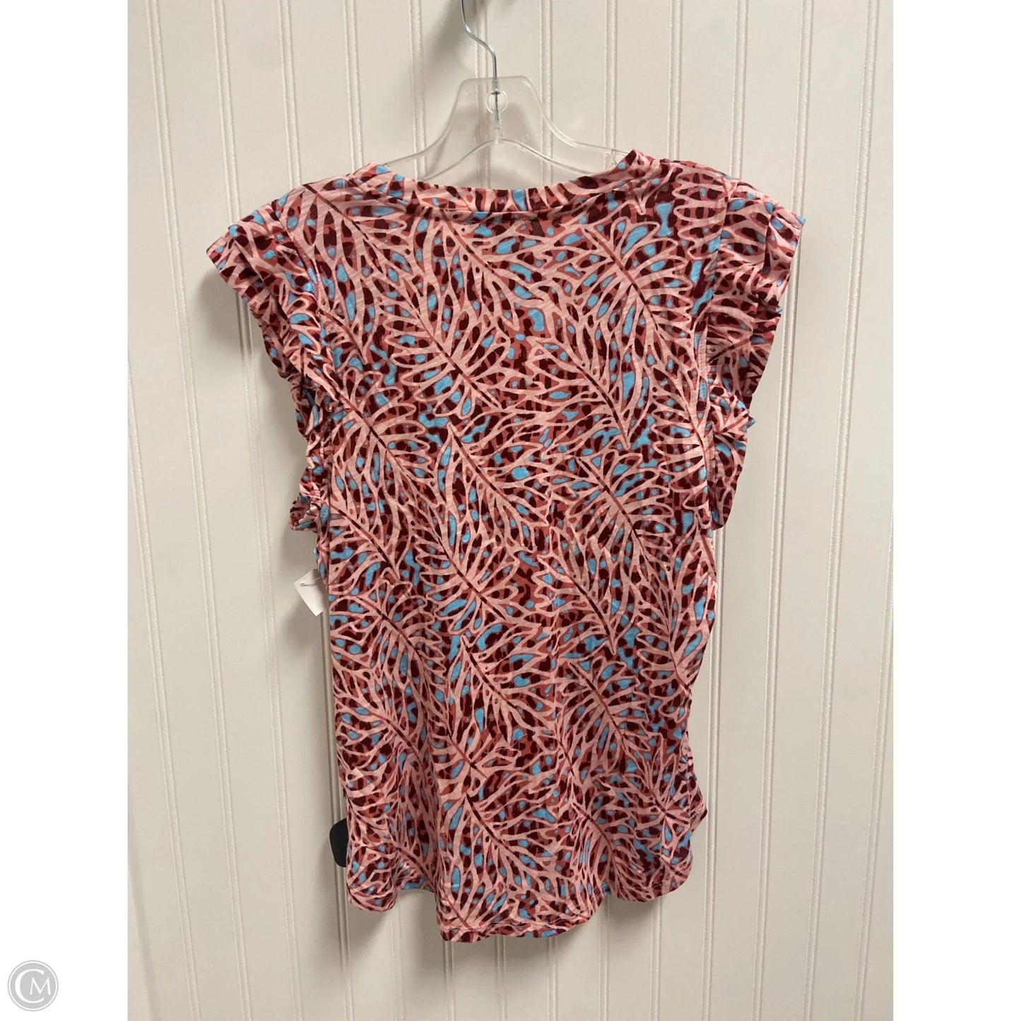 Top Sleeveless By Democracy In Pink & Red, Size: M
