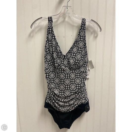 Swimsuit By Clothes Mentor In Black & White, Size: M