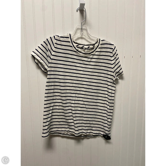 Top Short Sleeve Basic By J. Crew In Striped Pattern, Size: M