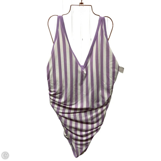 Swimsuit By Kona Sol In Striped Pattern, Size: 3x