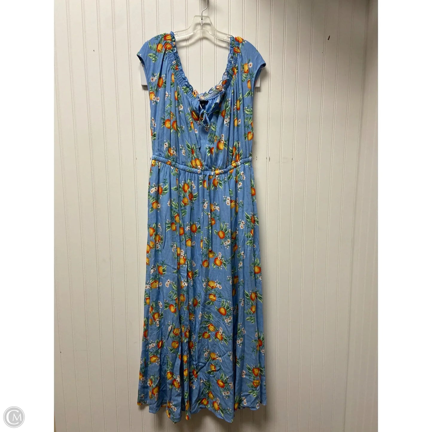 Dress Casual Maxi By Torrid In Blue & Orange, Size: 1x