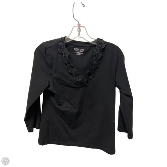 Top Long Sleeve By Chicos In Black, Size: 0